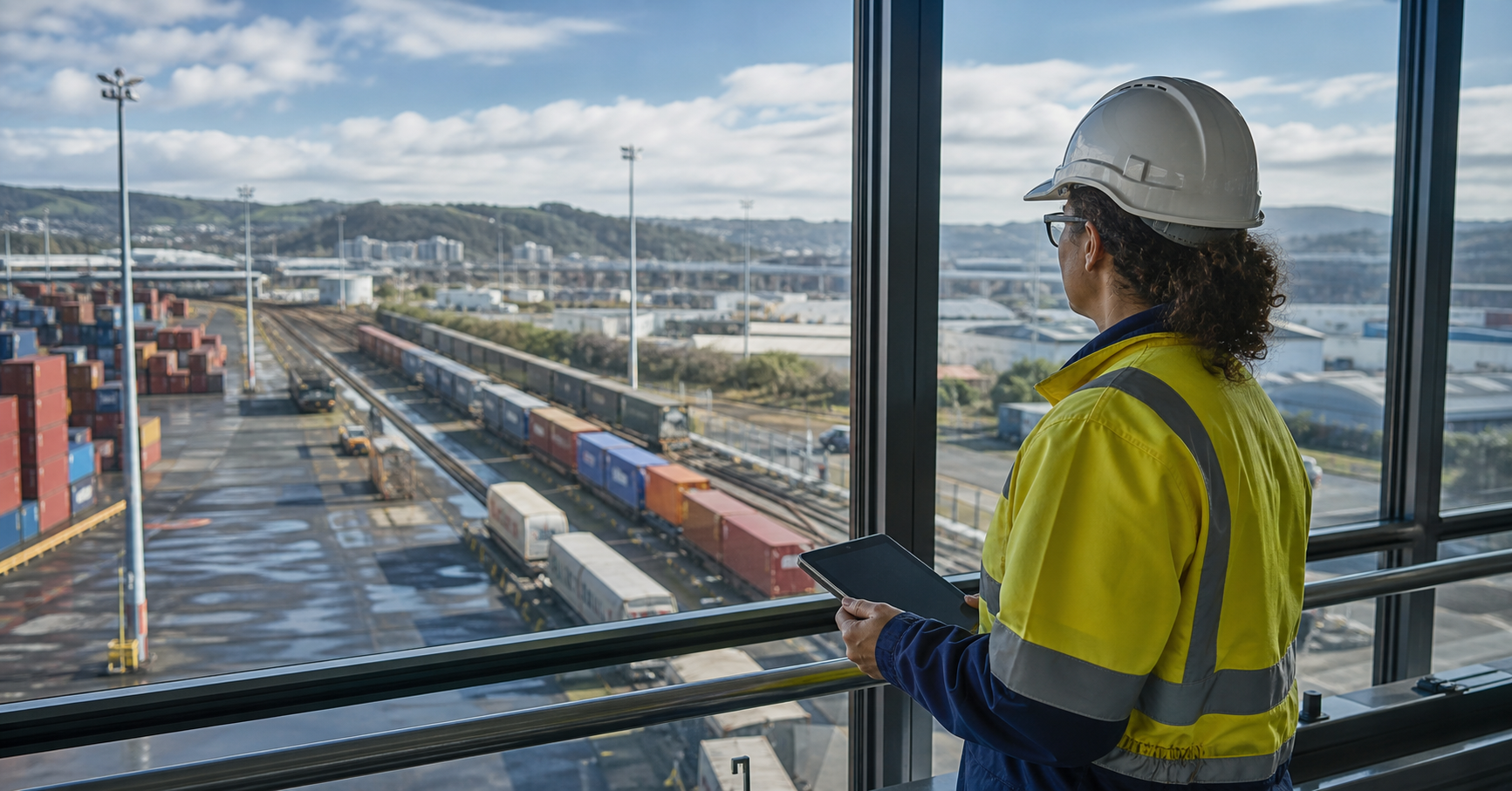 An operational practitioner observing a port and rail site